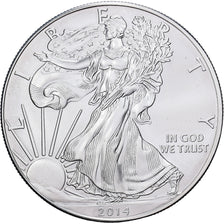 United States, 1 Dollar, 1 Oz, Silver Eagle, 2014, Philadelphia, Silver