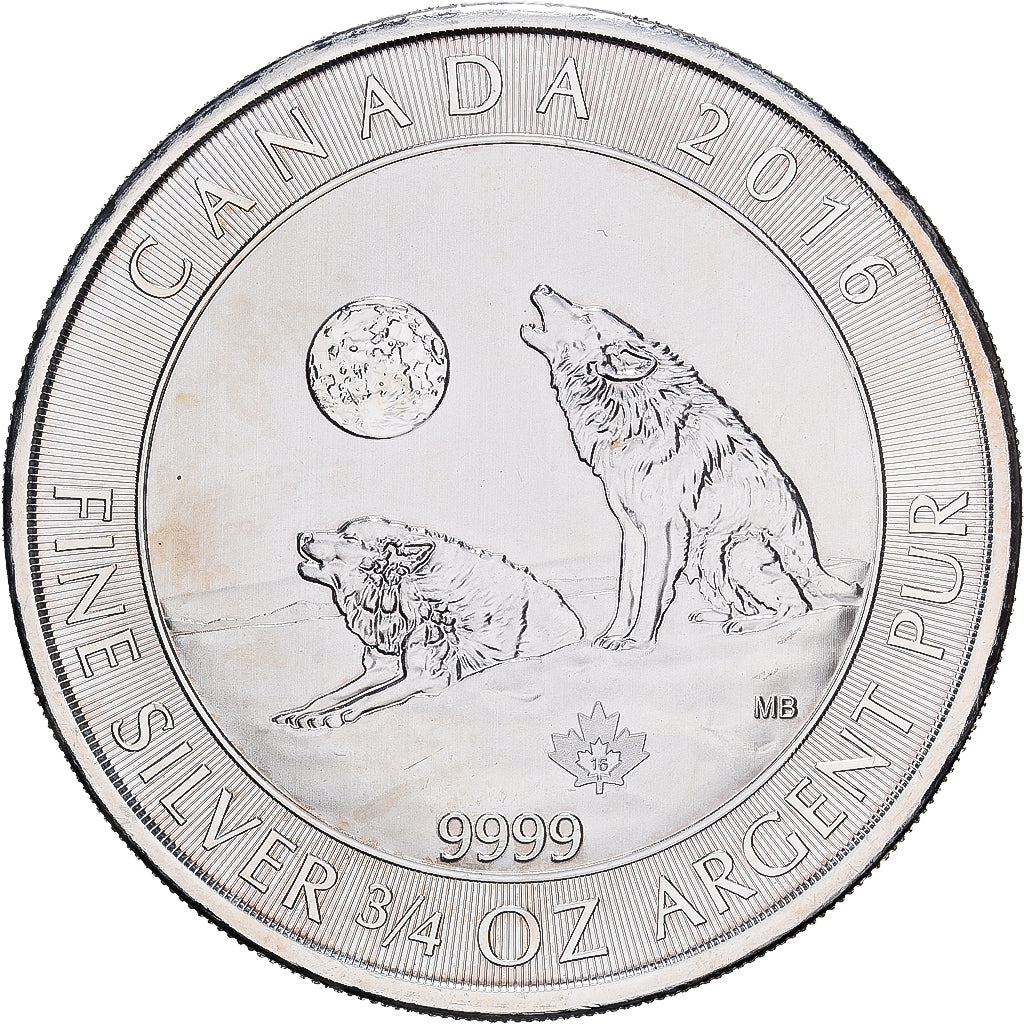 Canada, Élisabeth II, 2 Dollars, Wolf, 2016, Royal Canadian Mint, Argent, FDC