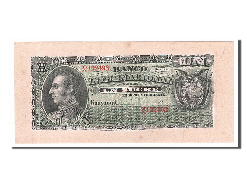 Geldschein, Ecuador, 1 Sucre, UNZ