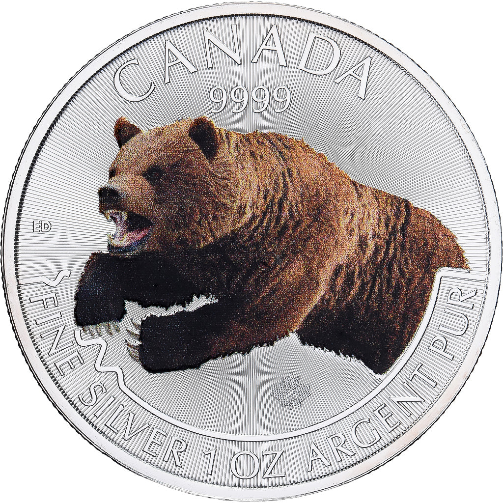 Canada, Élisabeth II, 5 dollars, 1 oz, Ours brun, 2019, Royal Canadian Mint