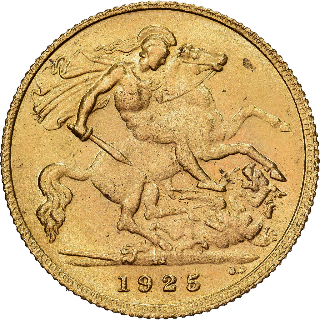 Sudafrica, George V, 1/2 Sovereign, 1925, Pretoria, Oro, SPL-, KM:20