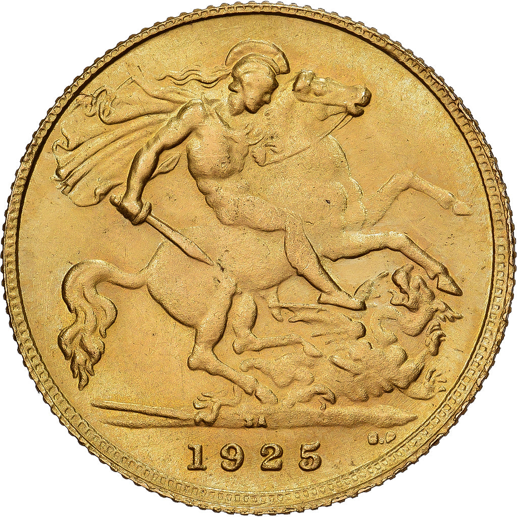 Sudafrica, George V, 1/2 Sovereign, 1925, Pretoria, Oro, SPL-, KM:20