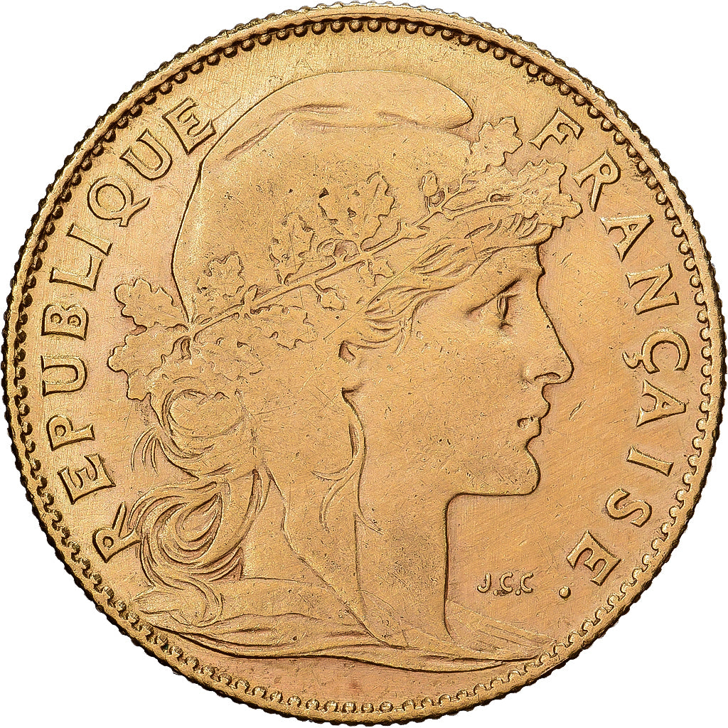Frankreich, 10 Francs, Marianne, 1905, Paris, Gold, SS, Gadoury:1017, KM:846