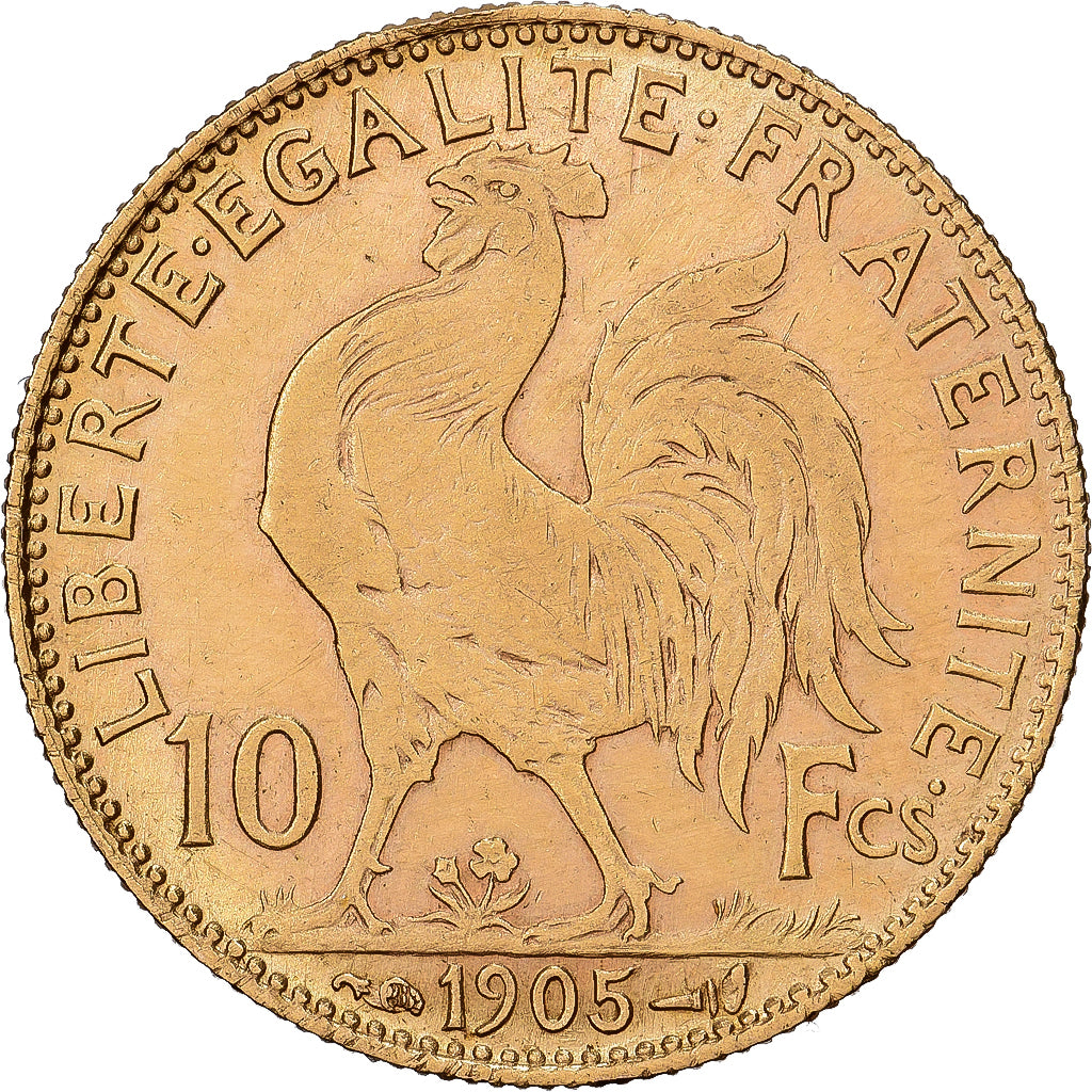 Frankreich, 10 Francs, Marianne, 1905, Paris, Gold, SS, Gadoury:1017, KM:846