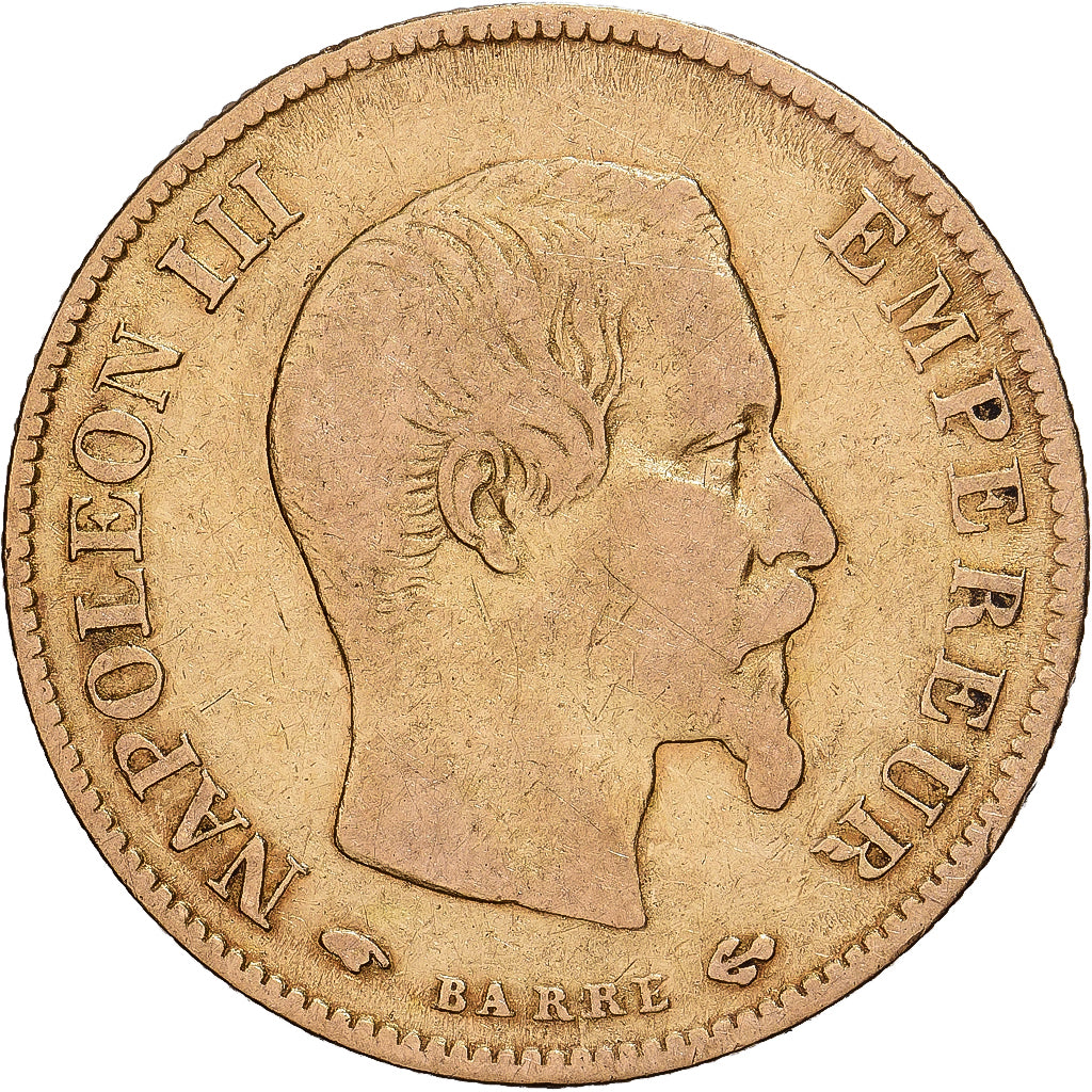 France, Napoleon III, 10 Francs, 1859, Paris, Gold, VF(30-35), Gadoury:1014