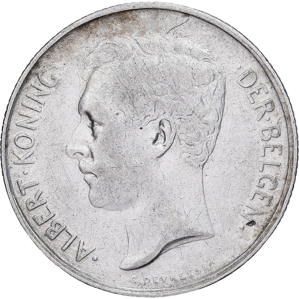 Belgia, Albert I, 2 Francs, 2 Frank, 1911, Brussels, Srebro, EF(40-45), KM:75