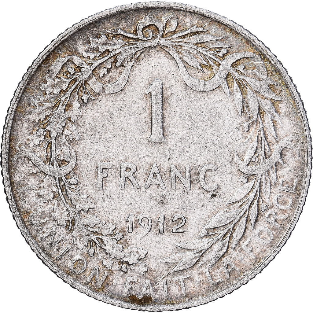 Belgium, Albert I, Franc, 1912, Brussels, Silver, EF(40-45), KM:72