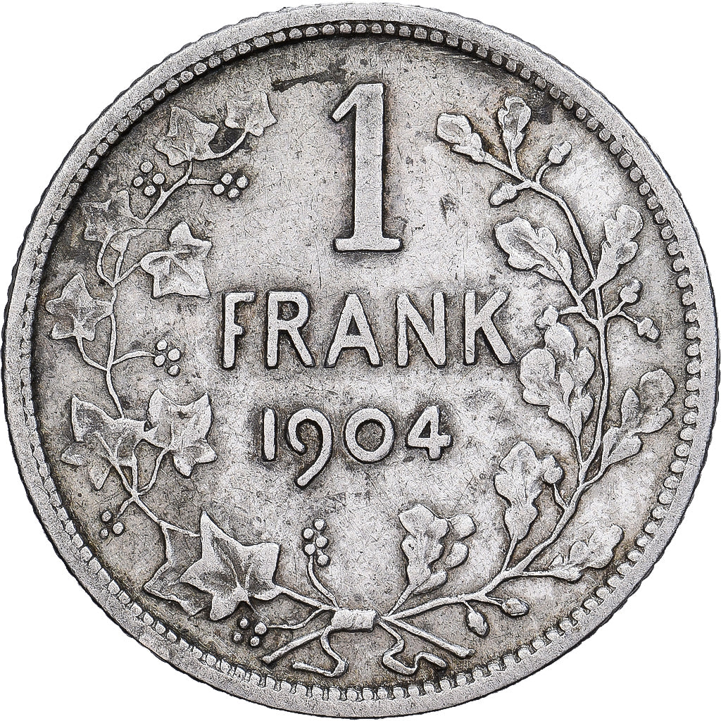 Belgia, Leopold II, Franc, 1904, Brussels, Srebro, VF(30-35), KM:57.1