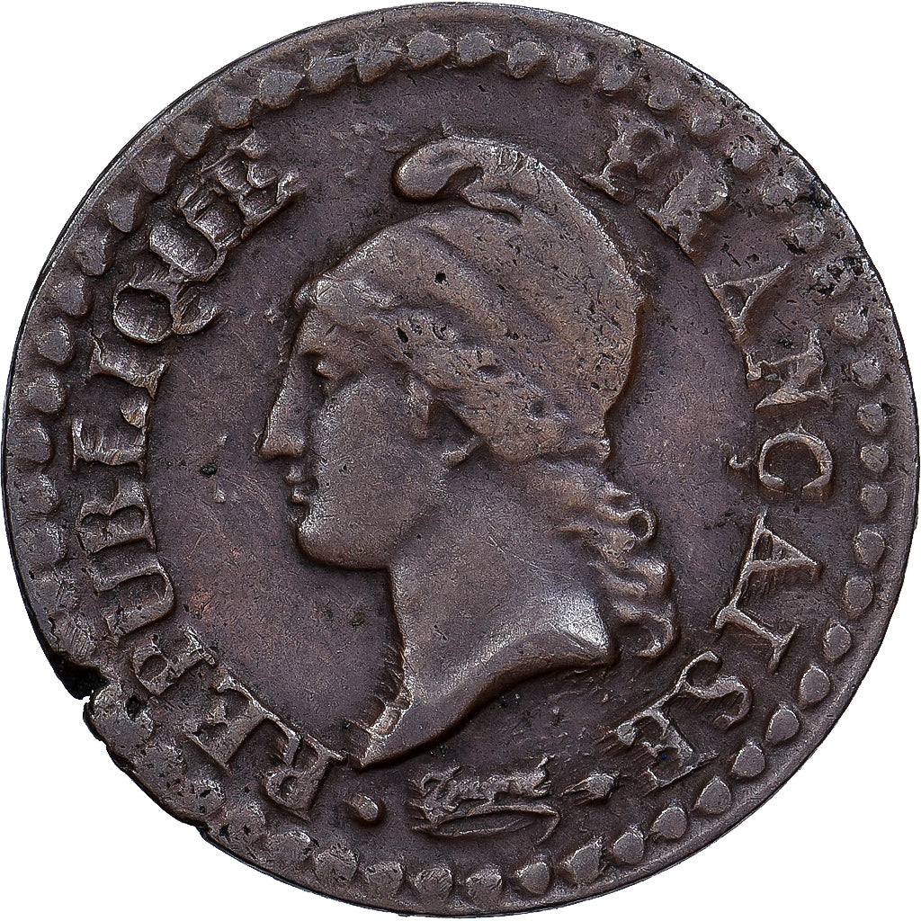 France, Centime, Dupré, AN 7 (1798-1799), Paris, Bronze, TTB, Gadoury:76