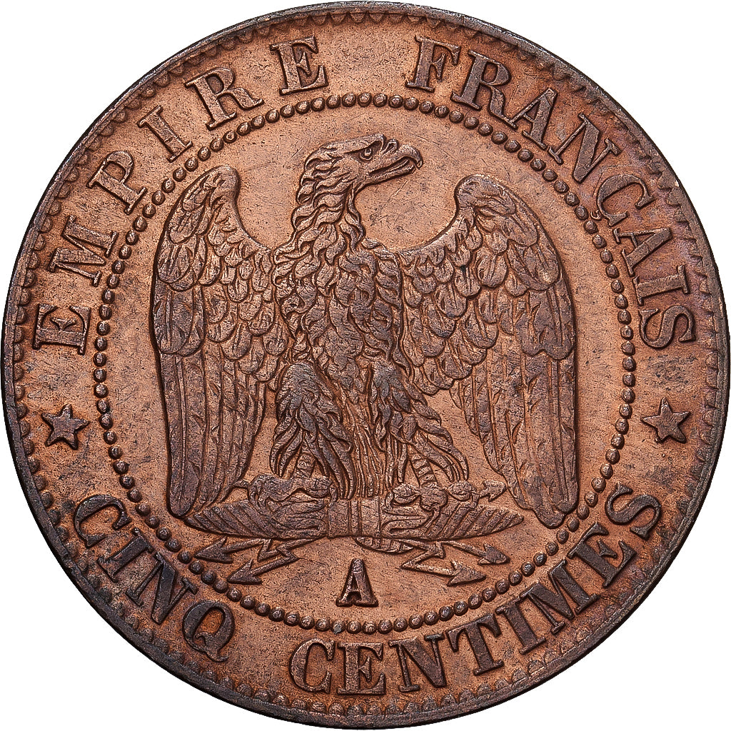 France, Napoléon III, 5 Centimes, 1856, Paris, Bronze, TTB+, Gadoury:152