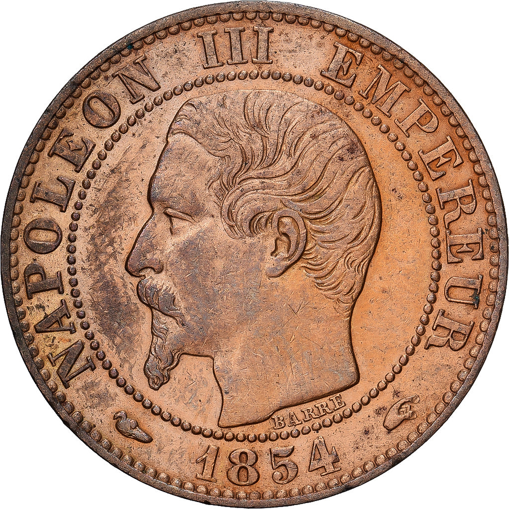 France, Napoléon III, 5 Centimes, 1854, Paris, Main, Bronze, TTB+, Gadoury:152