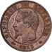 France, Napoléon III, 5 Centimes, 1855, Strasbourg, ancre, Bronze, SUP