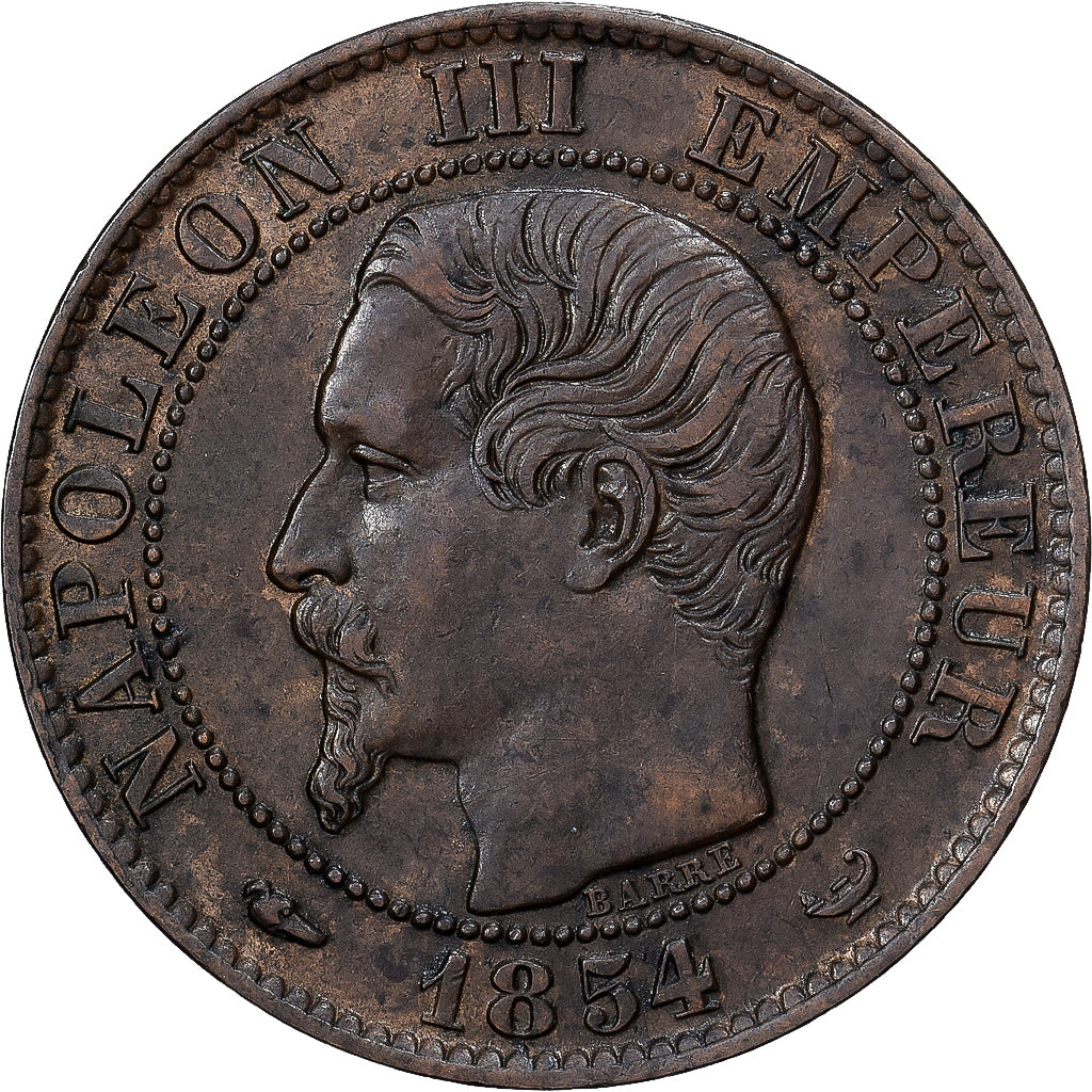 France, Napoléon III, 5 Centimes, 1854, Lille, Bronze, TTB+, Gadoury:152