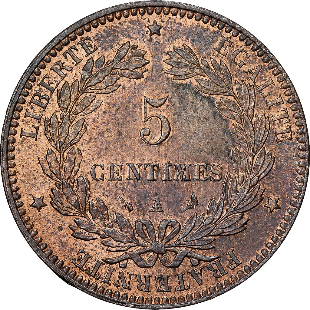 France, 5 Centimes, Cérès, 1897, Paris, Torche, Bronze, SUP, Gadoury:157a