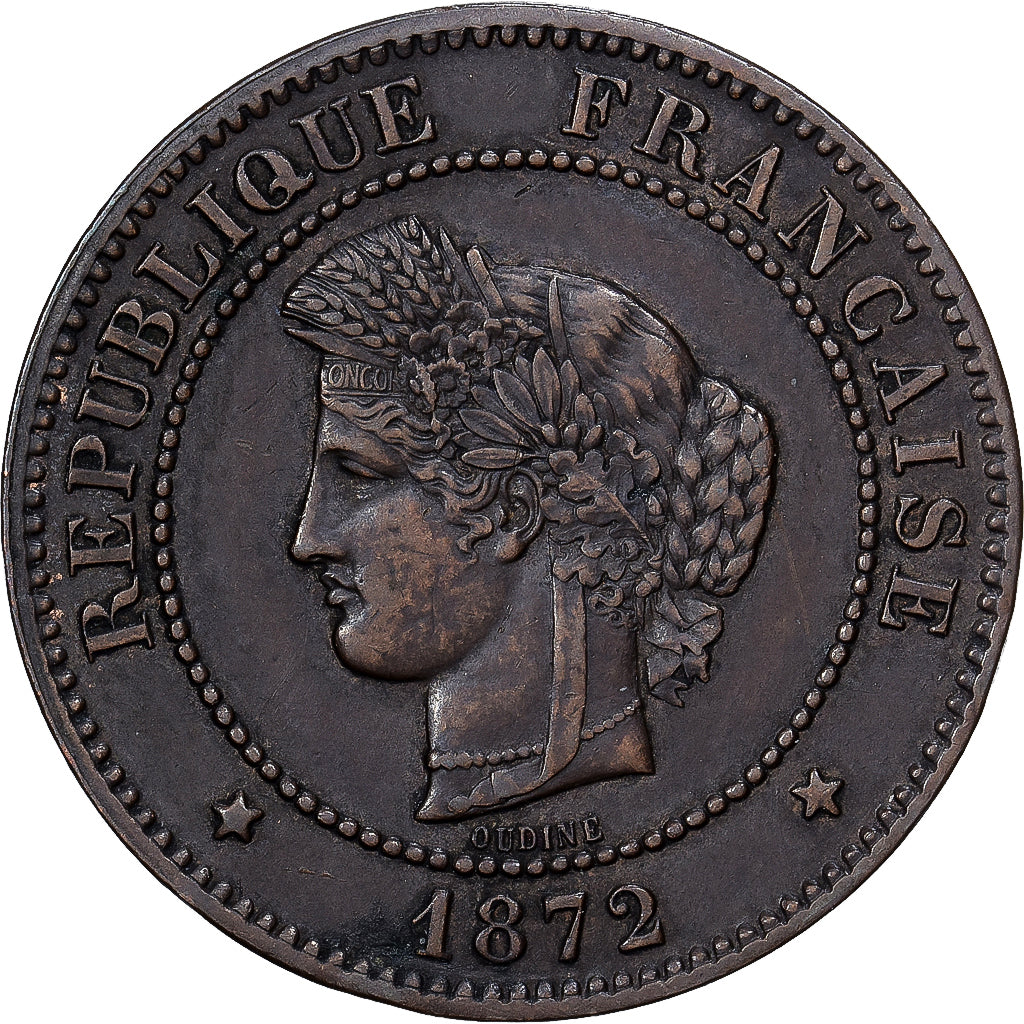 France, 5 Centimes, Cérès, 1872, Paris, ancre, Bronze, SUP, Gadoury:157a