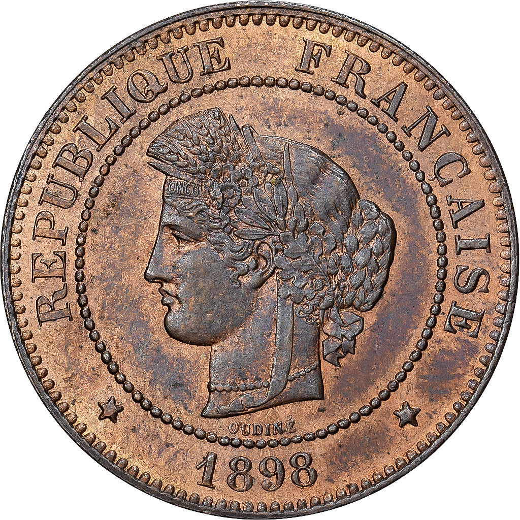 France, 5 Centimes, Cérès, 1898, Paris, Bronze, SUP, Gadoury:157a, KM:821.1