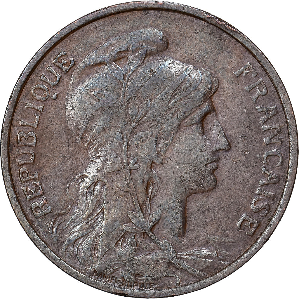 França, 5 Centimes, Dupuis, 1916 ★, Paris, Bronze, AU(55-58), Gadoury:165