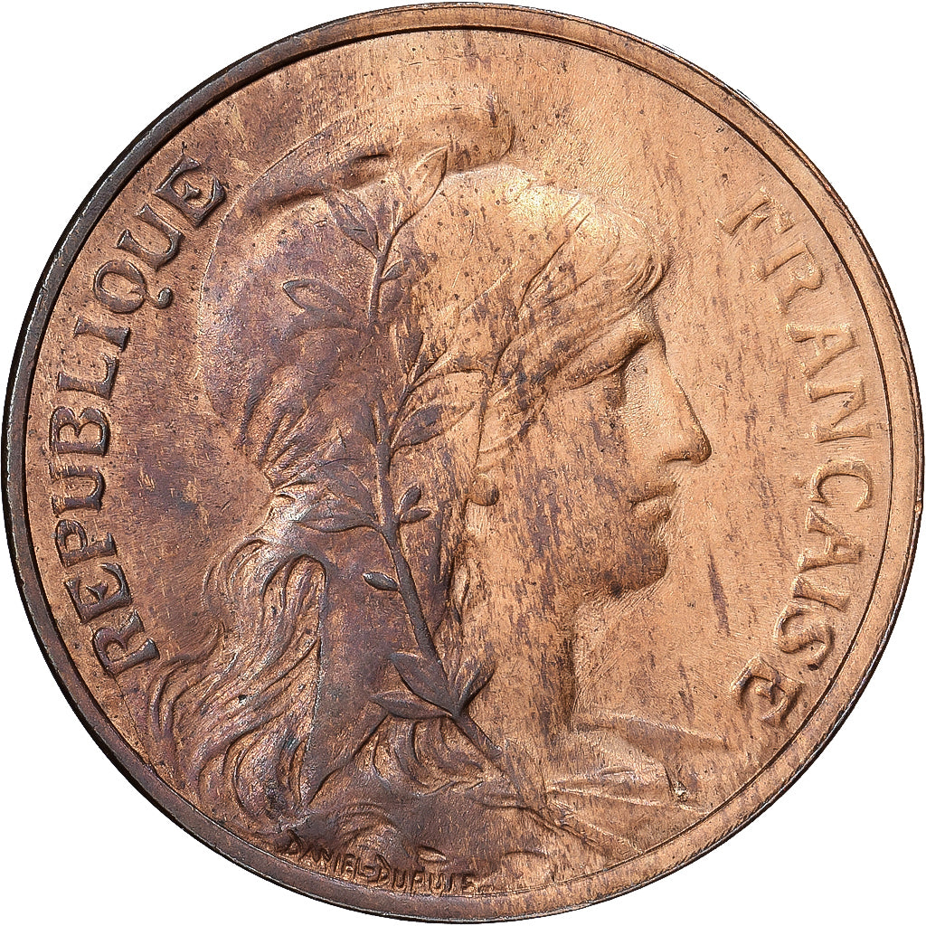 Francia, 5 Centimes, Dupuis, 1916 ★, Paris, Bronzo, SPL-, Gadoury:165, KM:842