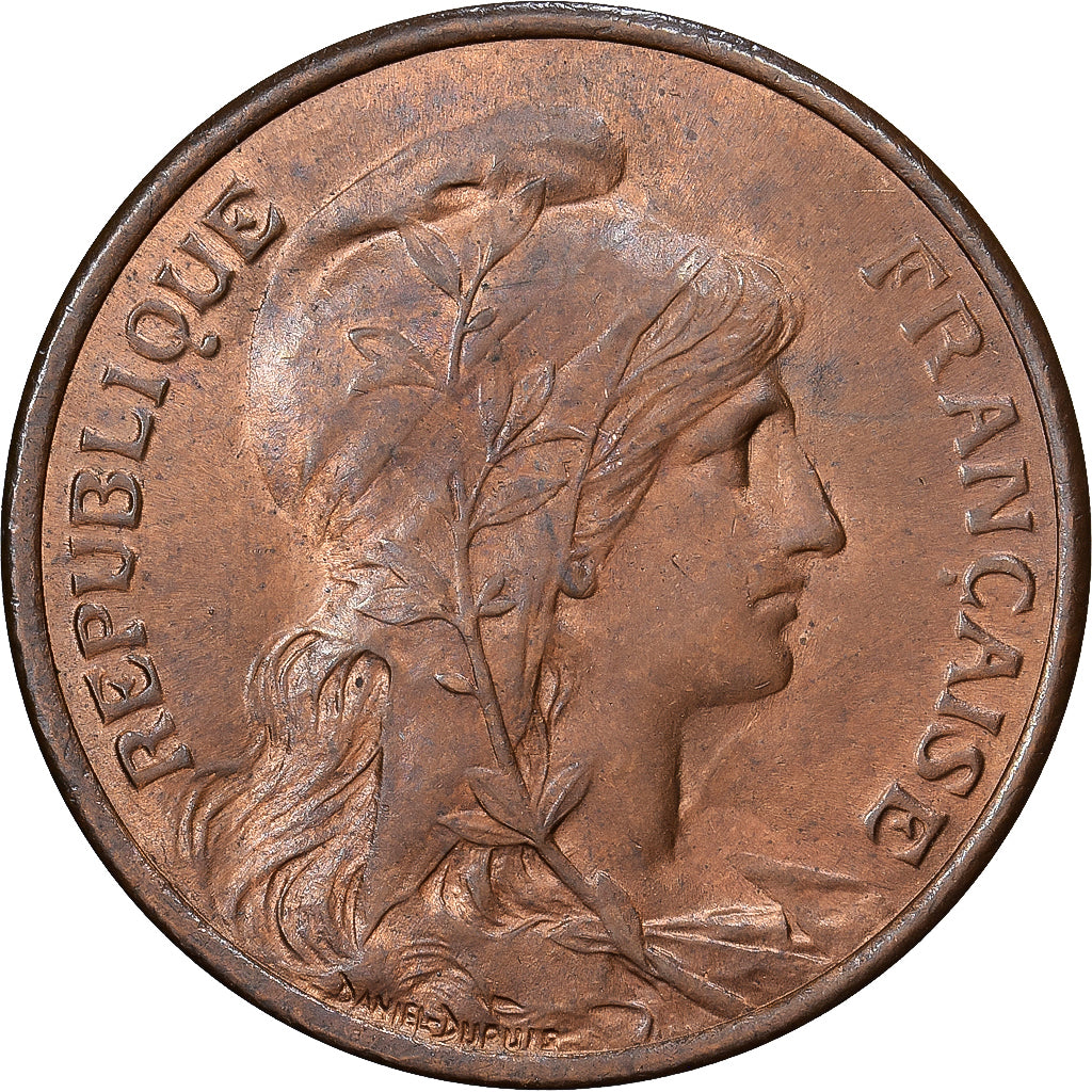 Francia, 5 Centimes, Dupuis, 1917, Paris, Bronce, EBC, Gadoury:165, KM:842
