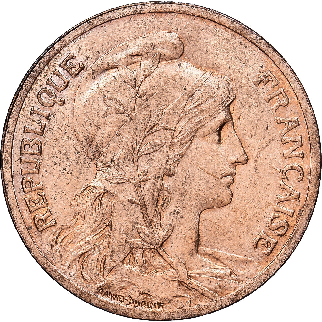 Frankreich, 5 Centimes, Dupuis, 1901, Paris, Bronze, VZ, Gadoury:165, KM:842
