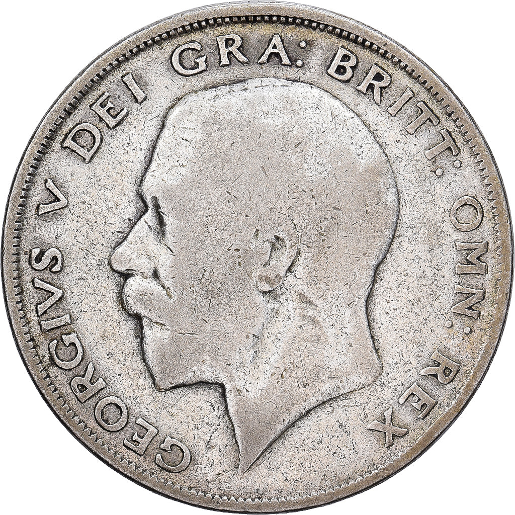 Great Britain, George V, 1/2 Crown, 1922, Silver, VF(30-35), KM:818.2