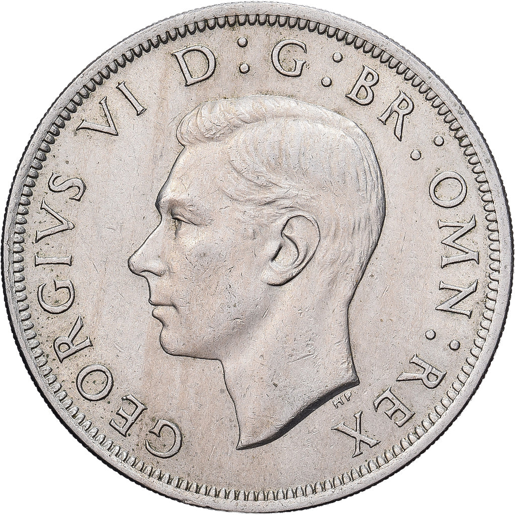 Great Britain, George VI, 1/2 Crown, 1950, Copper-nickel, AU(50-53), KM:879