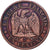Francja, Napoleon III, Centime, 1853, Lyon, Brązowy, EF(40-45), Gadoury:86