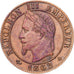 França, Napoleon III, Centime, 1862, Strasbourg, Bronze, AU(50-53), Gadoury:87