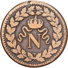 Frankreich, Napoleon I, Decime, 1814, Strasbourg, Bronze, S+, Gadoury:195b