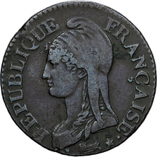 França, Decime, Dupré, 1792 / AN 4, Paris, Bronze, EF(40-45), Gadoury:184