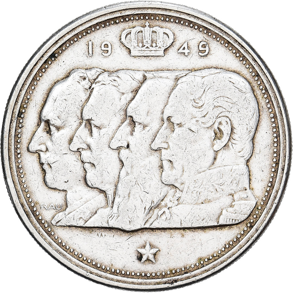 Belgia, Régence Prince Charles, 100 Francs, 100 Frank, 1949, Brussels, Srebro