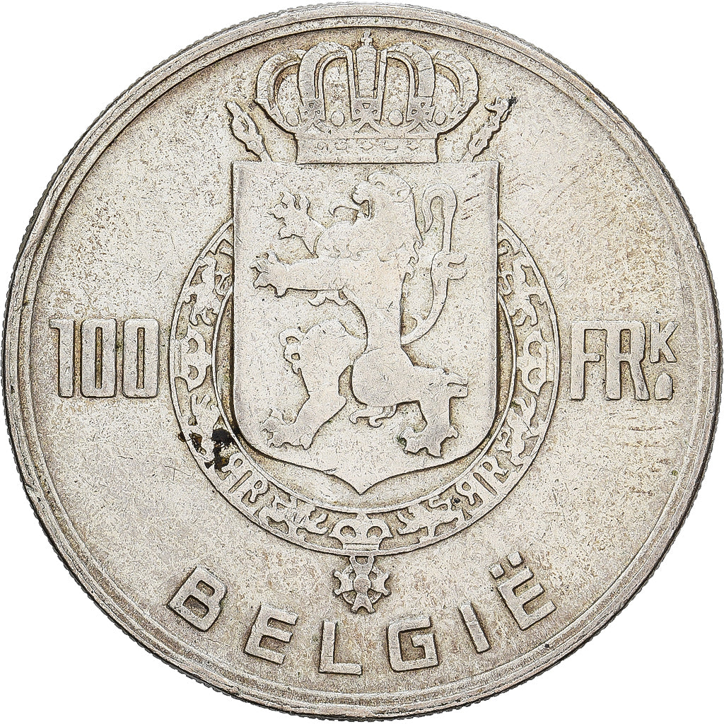 Belgien, Régence Prince Charles, 100 Francs, 100 Frank, 1948, Brussels, Silber