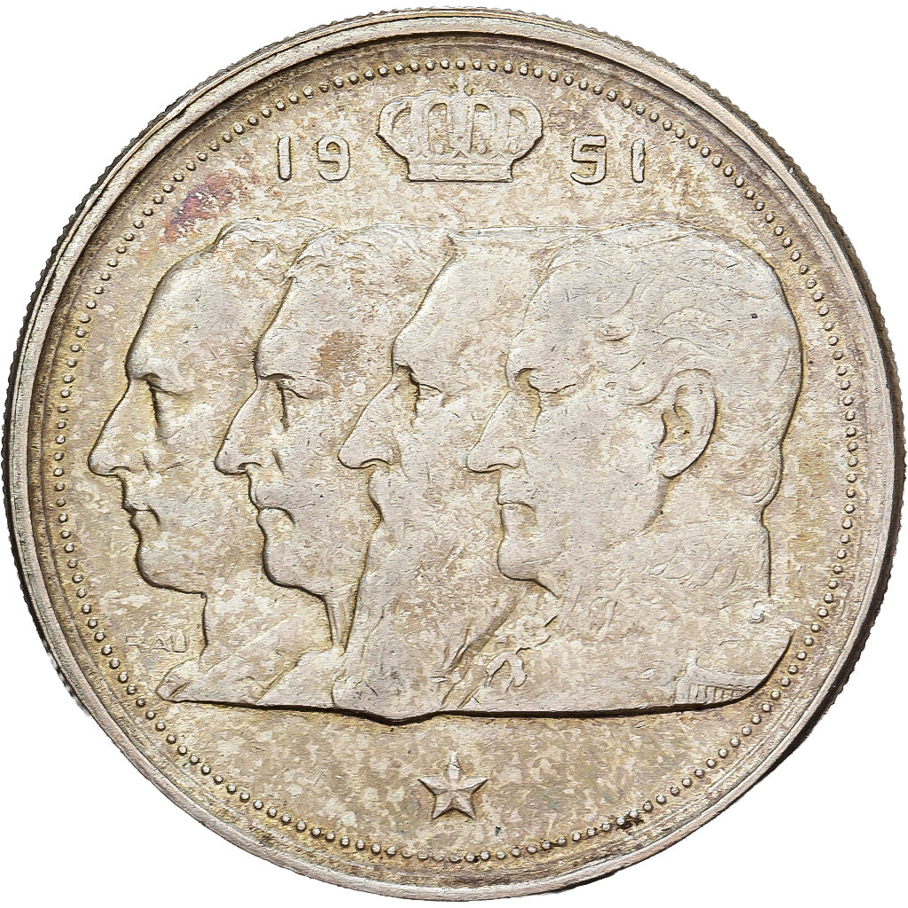 België, Régence Prince Charles, 100 Francs, 100 Frank, 1951, Brussels, Zilver