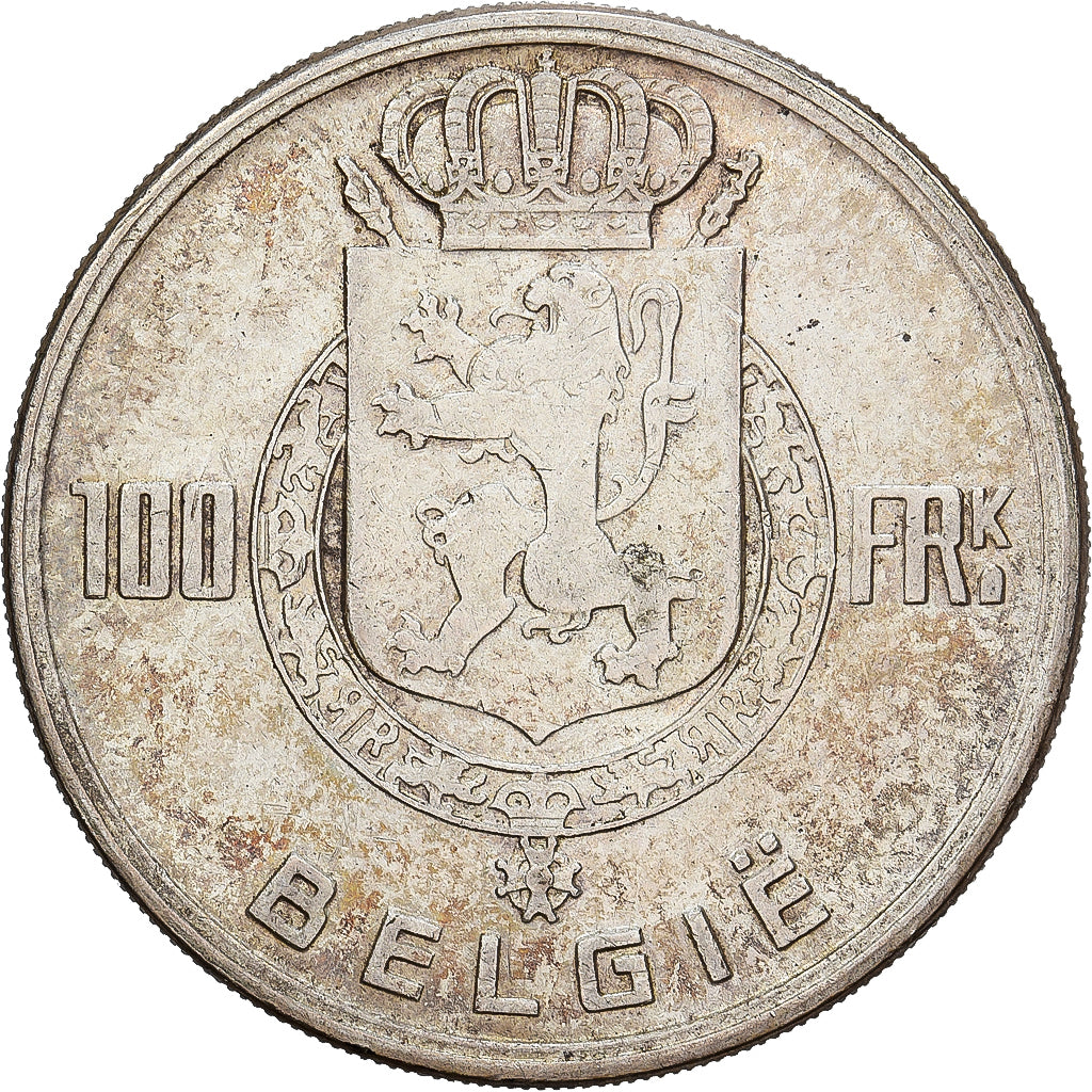 België, Régence Prince Charles, 100 Francs, 100 Frank, 1951, Brussels, Zilver