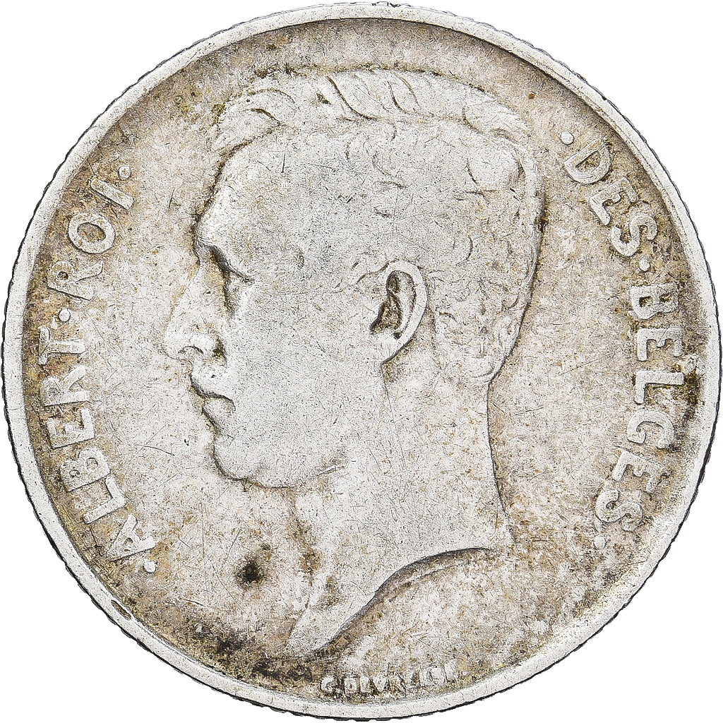 Belgium, Albert I, Franc, 1911, Brussels, Silver, VF(30-35), KM:72