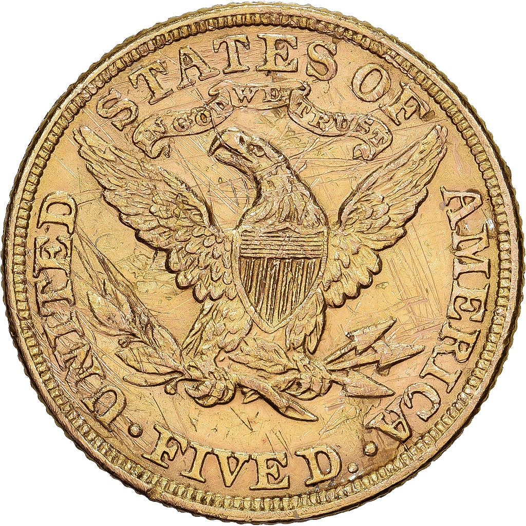 Estados Unidos da América, $5, Half Eagle, Coronet Head, 1894, U.S. Mint