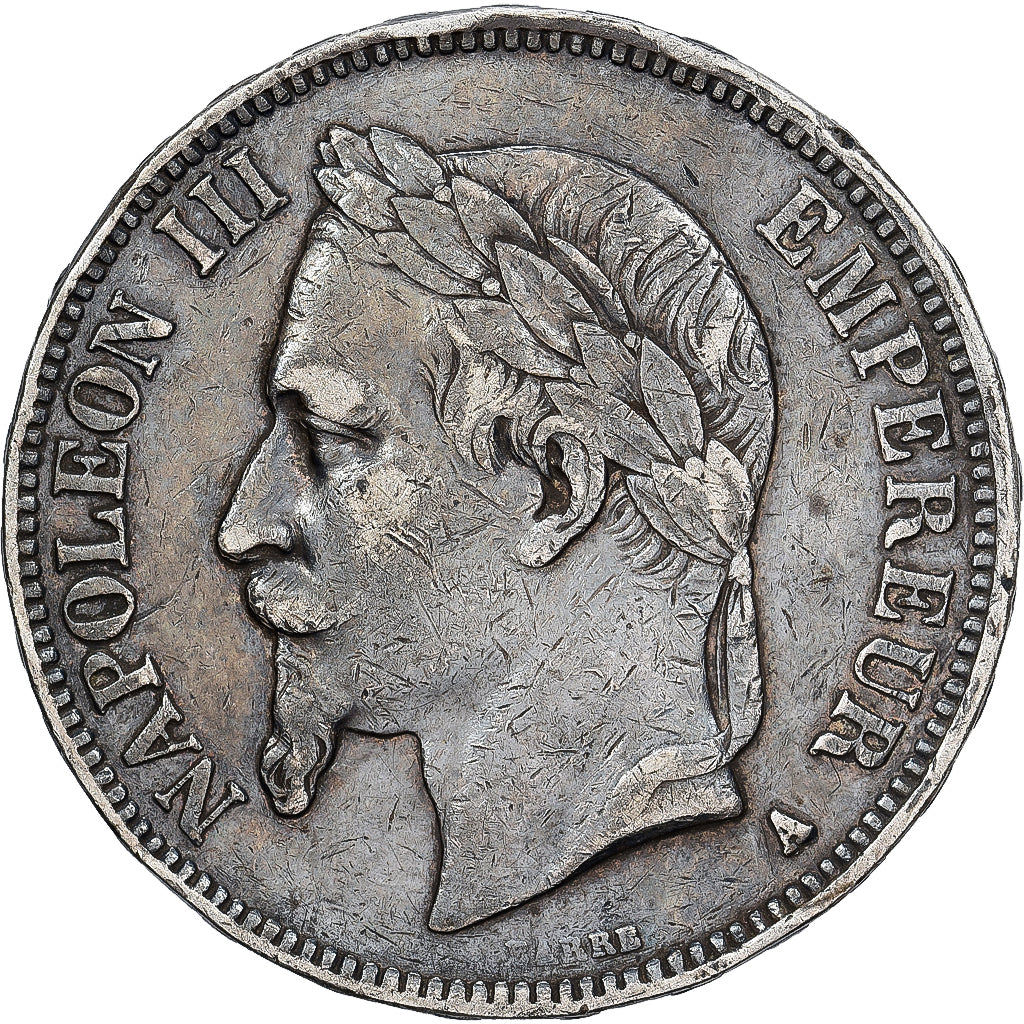 France, Napoleon III, 5 Francs, 1867, Paris, Silver, EF(40-45), Gadoury:739