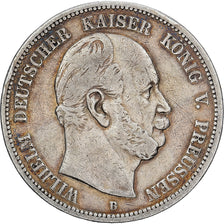 Estados Alemães, PRUSSIA, Wilhelm I, 5 Mark, 1876, Breslau, Prata, EF(40-45)