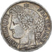 França, 5 Francs, Cérès, 1849, Paris, main-chien, Prata, EF(40-45)