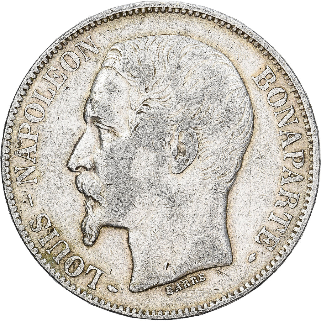 France, Louis-Napoléon Bonaparte, 5 Francs, 1852, Paris, Silver, EF(40-45)