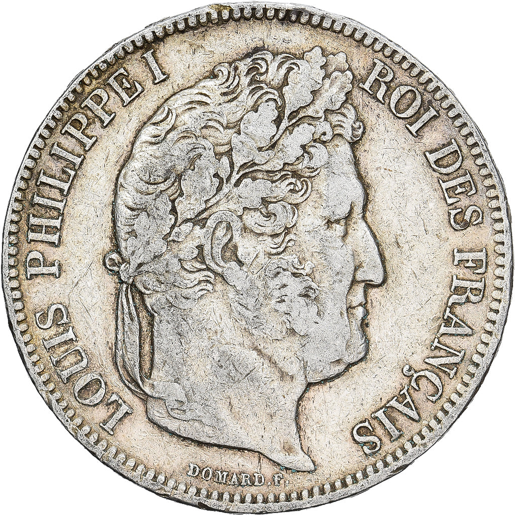 France, Louis Philippe I, 5 Francs, 1842, Lille, Silver, EF(40-45), Gadoury:678