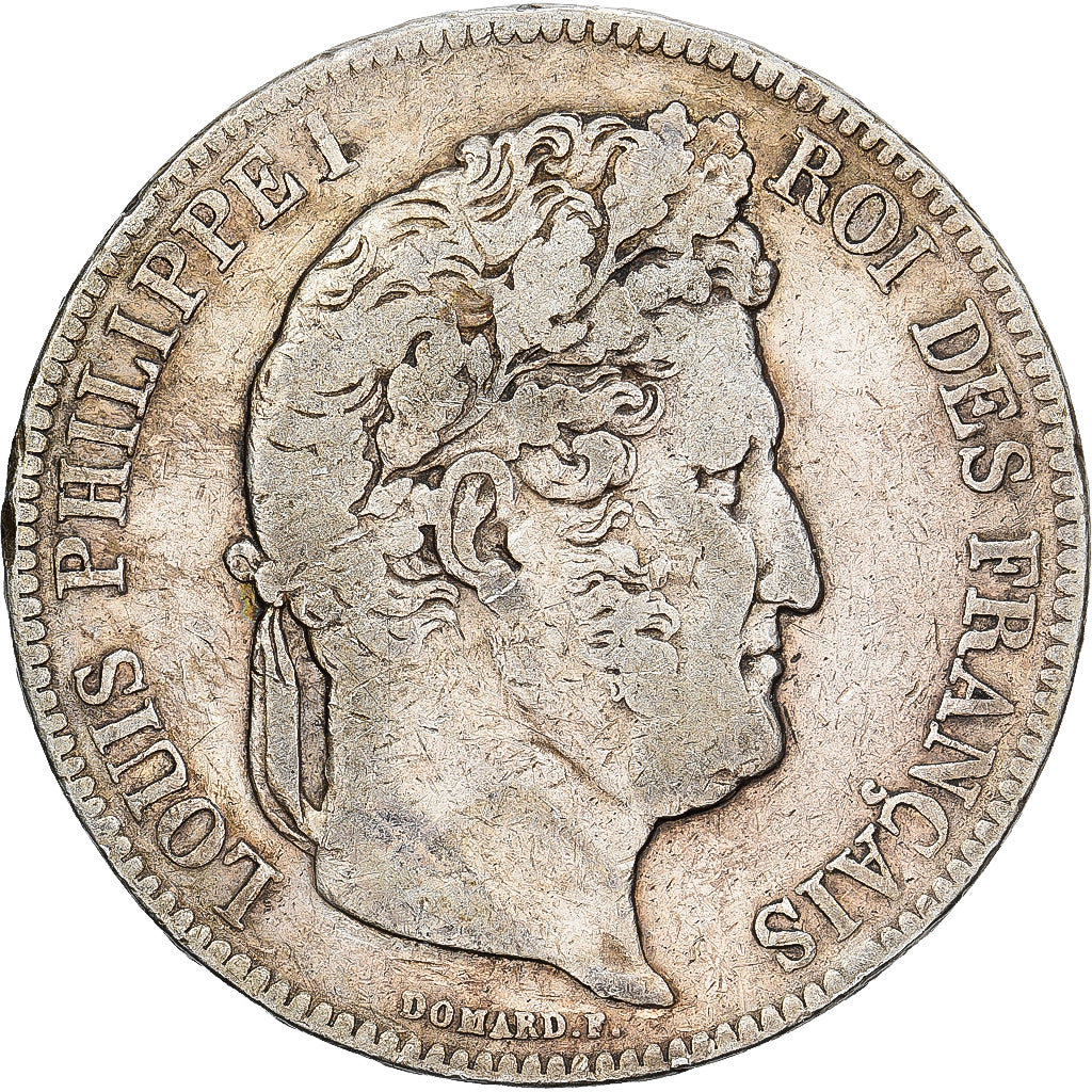 France, Louis Philippe I, 5 Francs, 1840, Bordeaux, Silver, VF(20-25)