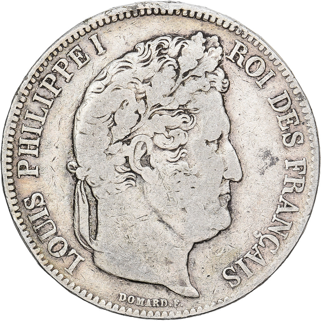 France, Louis Philippe I, 5 Francs, 1832, Lyon, Silver, VF(20-25), Gadoury:678