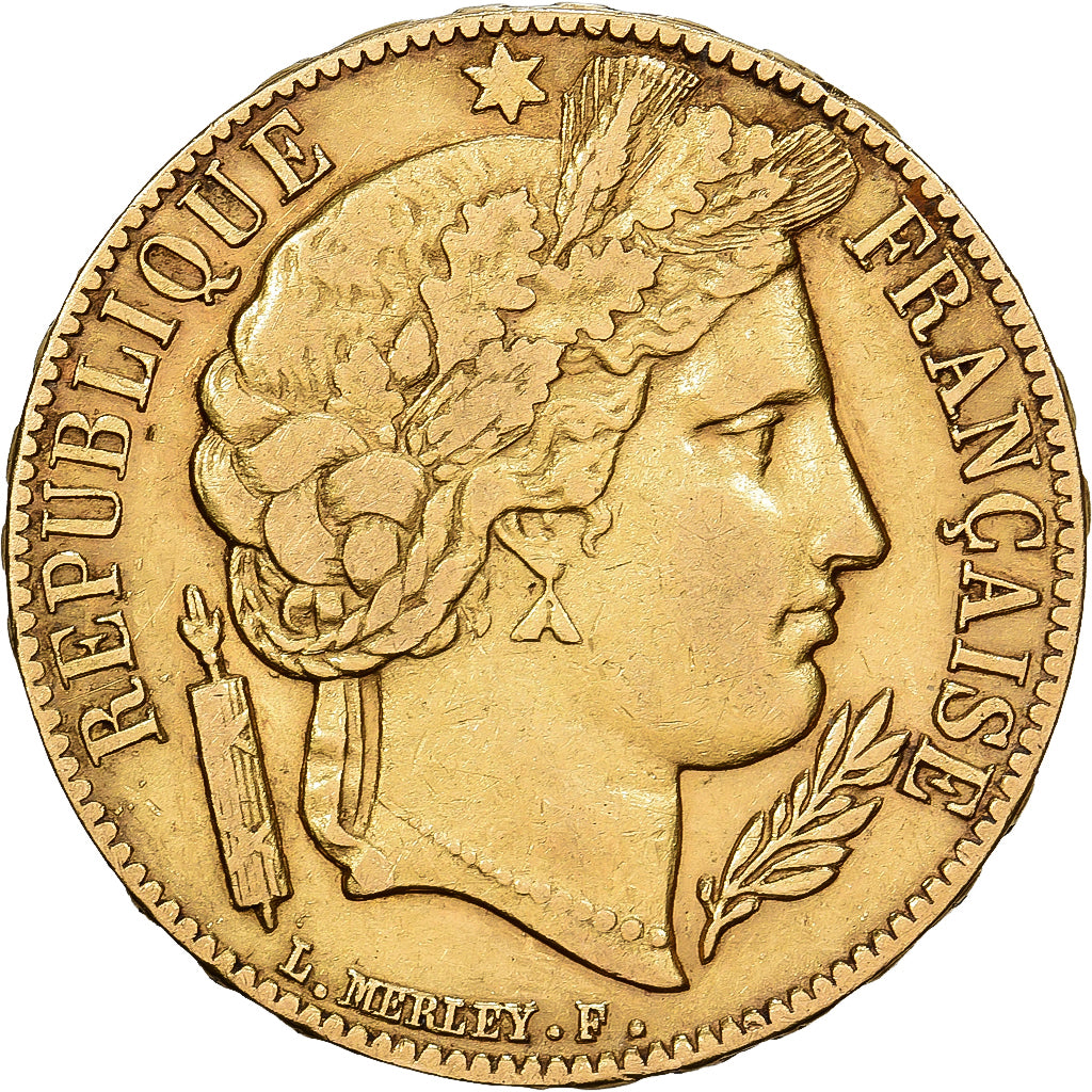 France, 20 Francs, Cérès, 1851, Paris, Gold, EF(40-45), Gadoury:1059, KM:762