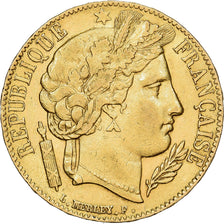 França, 20 Francs, Cérès, 1851, Paris, Dourado, AU(50-53), Gadoury:1059