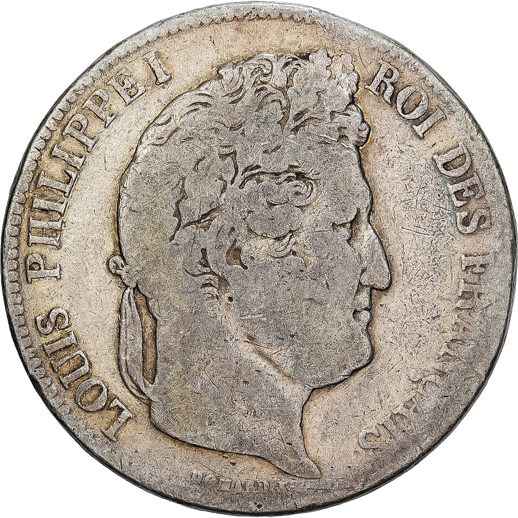 France, Louis Philippe I, 5 Francs, 1835, Toulouse, Silver, VF(20-25)