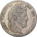 France, Louis Philippe I, 5 Francs, 1835, Toulouse, Silver, VF(20-25)
