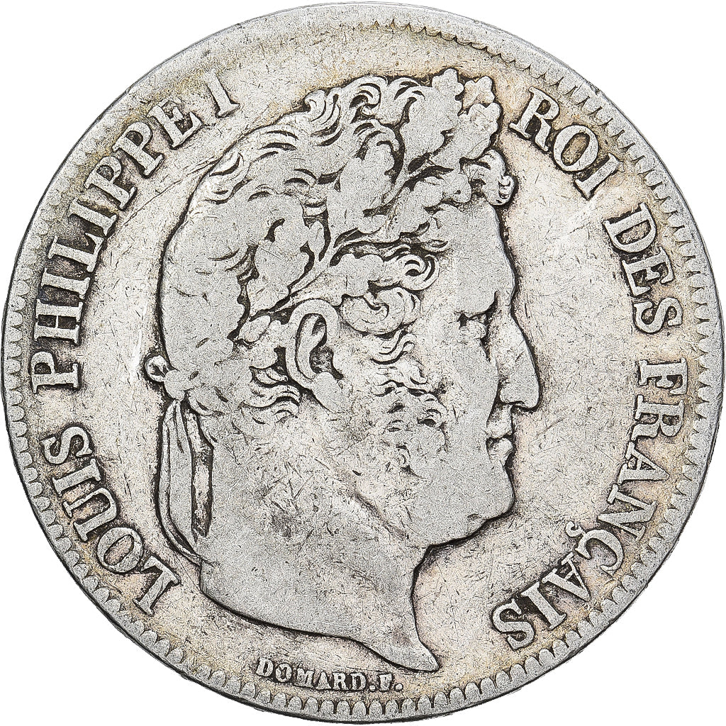France, Louis Philippe I, 5 Francs, 1838, Paris, Silver, VF(20-25), Gadoury:678