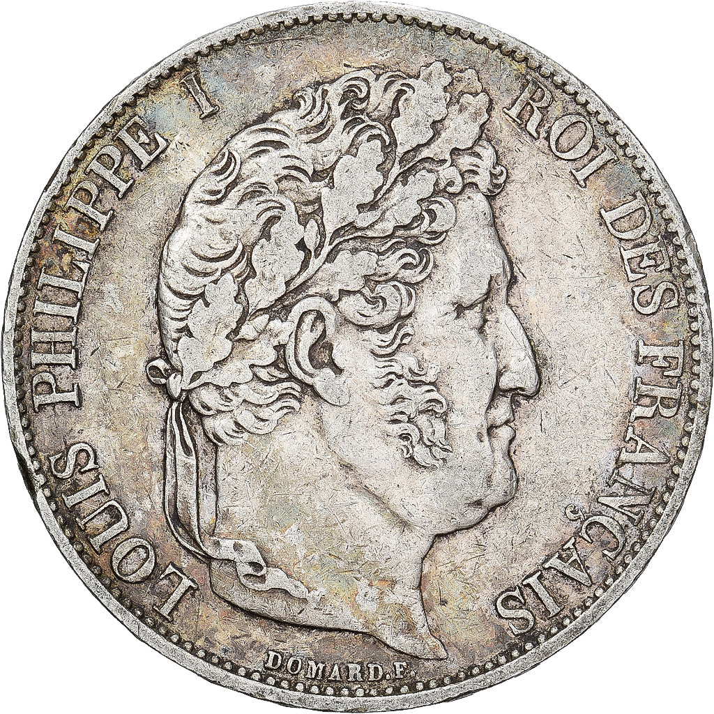 France, Louis Philippe I, 5 Francs, 1845, Lille, Silver, EF(40-45)