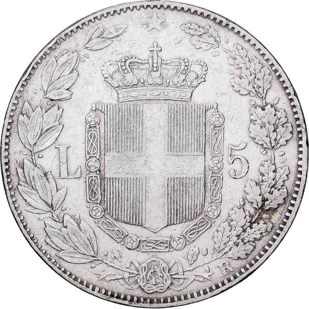 Italië, Umberto I, 5 Lire, 1879, Rome, Zilver, ZF, KM:20
